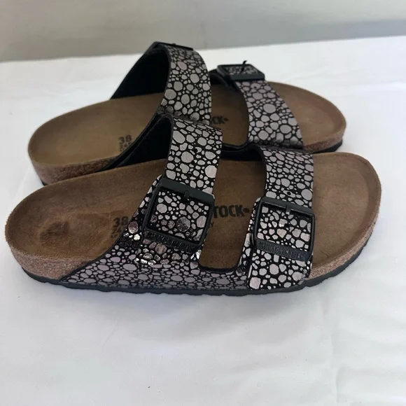 NEW Birkenstock Arizona Metallic Stone Sandals | Size 38 (7/7.5) - Picture 5 of 8